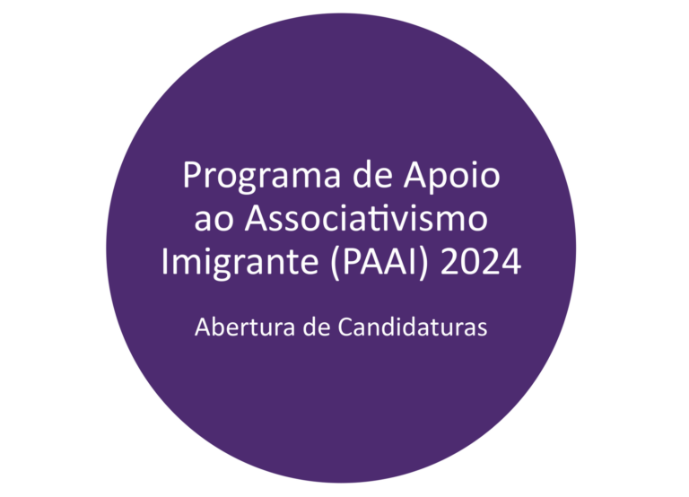 Candidaturas para o Programa de Apoio ao Associativismo Imigrante (PAAI) 2024